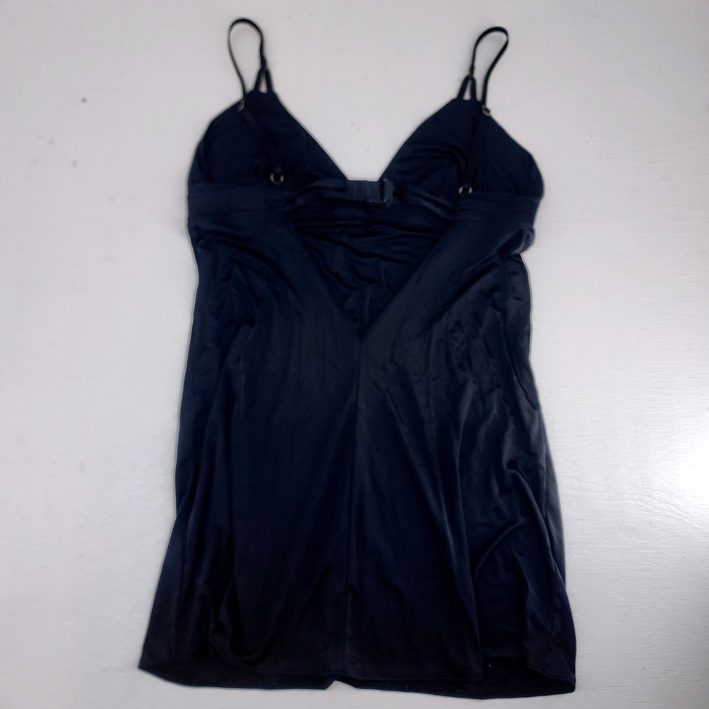 Victoria's Secret Large | Nylon Black Low Back Slip Chemise Lingerie Nightie - Picture 4 of 7
